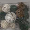 Orbs Decorative Balls for Centerpiece Bowls 18pcs Fake Moss Balls and Jute Rope Wicker Rattan Set Bowl Vase Fillers for Home Table Wedding Rustic Garden Party Decor