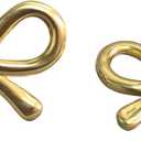 2 Pack Solid Brass Bow Drawer Knobs, Gold Bow Knobs for Kitchen Cabinet Hardware, Vintage Vanity Dresser Pulls, Nursery Kids Bedroom Creative Tie Decorative Handles (Brass Bow)