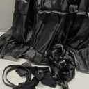 EOILFM Halloween Black Gothic Dress Costume Cosplay Girls Dress Up Outfit with Belt Party Show for Kids (Girls-XXL(11-12 Years))