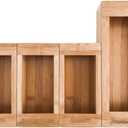 Bag Storage Organizer for Kitchen Drawer, Bamboo Food Storage Bags Holders, Compatible with Ziplock Gallon, Quart, Sandwich and Snack Variety Size Plastic Bags (Bamboo)