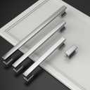 Amerdeco 10 Pack Polished Chrome Cabinet Pulls 5 Inch(128mm) Hole Centers Kitchen Cabinet Handles Hardware Centers Kitchen Handles for Cabinets Cupboard Handles Drawer Pulls