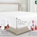 2 Cotton Twin XL Fitted Sheets, 400 Thread Count 100% Cotton Fitted Sheets Sateen, Twin XL Size Fitted Sheet with Deep Pockets (Bright White)