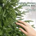 4FT Prelit Norfolk Pine Tree, Christmas Tree with Lights (1 PC)