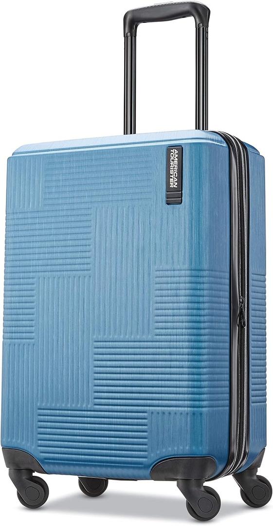 American Tourister Stratum XLT Expandable Hardside Luggage with Spinner Wheels, Blue Spruce, Carry-On 20-Inch