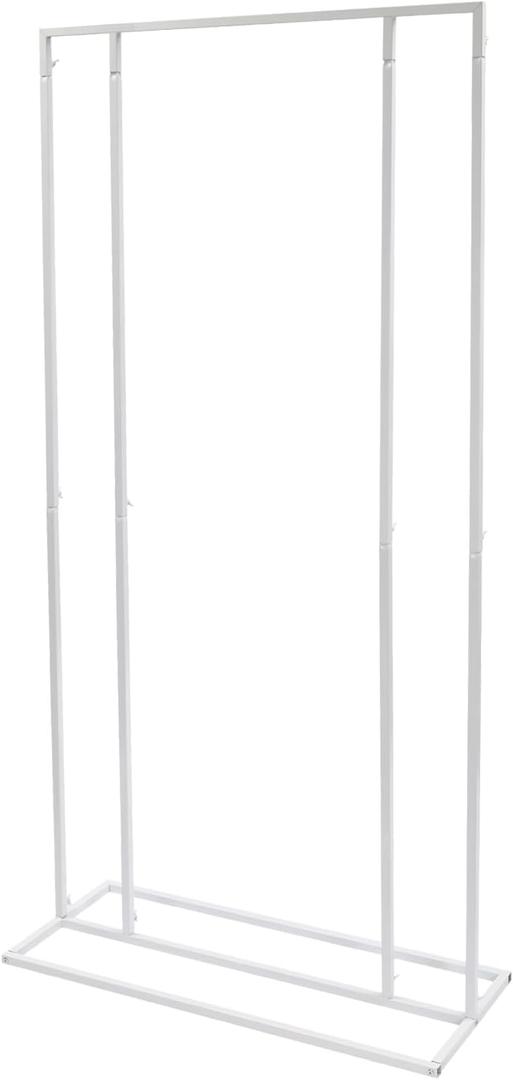 Wedding Arch, 3.38 FT x 6.56 FT Metal Balloon Wedding Backdrop Stand Wedding Arch Stand, Rectangle Balloon Frame Garden Arbors and Arches for Wedding Ceremony Birthday Decoration (White)