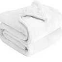 Weighted Blanket 20lbs, Flannel Cozy Plush Blankets, Fuzzy Flannel Bedding Blanket Throw for Twin Full Bed, Minky Soft Blanket for Sofa Bed 60 x 80 inches, White