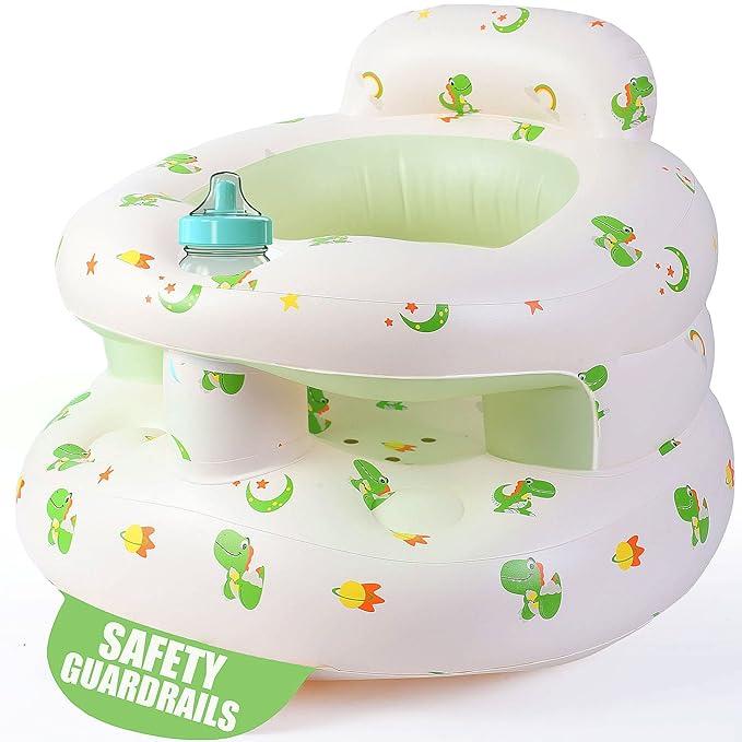 Upgraded Inflatable Baby Seat for Babies 436 Months, Inflatable Baby Chair Sit Me Up Floor Seat for Baby, Back Support Baby Seats for Infants for Sitting Up with Built in Air Pump