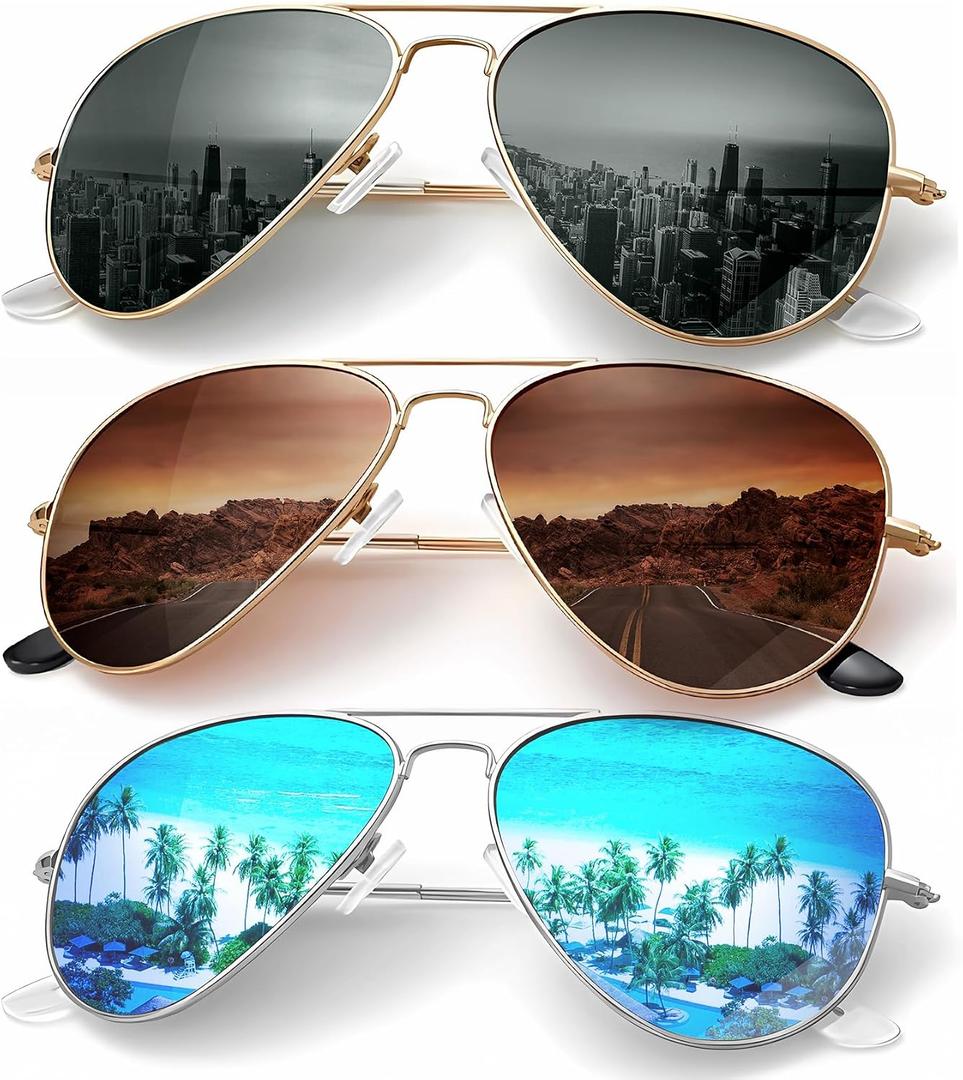 KALIYADI Classic Aviator Sunglasses for Men Women Driving Sun glasses Polarized Lens UV Blocking