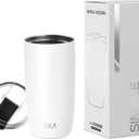 Simple Modern Travel Coffee Mug Tumbler with Flip Lid | Reusable Insulated Stainless Steel Cold Brew Iced Coffee Cup Thermos | Gifts for Women Men Him Her | Voyager Collection | 16oz | White
