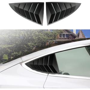 YHCDSEA for Model 3 Rear Side Window Shutter Cover Louver Sport Style Cool Exterior Decoration fit for Tesla Model 3 2017-2026 Accessories (Matt Black)