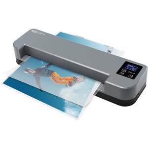 SINCHI 13-Inch 4-Roller Thermal Laminator & Foil Applicator w/LCD Display, 30s Warm-Up, 16s/Sheet, Supports 310 Mil, Micro-Adjust for Smoother Results, Commercial-Grade for Busy Offices, DIY Crafts