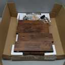 TEAMIX Monitor Riser - 2 Pack, Rustic Brown Wood Adjustable Stand for 2 Monitors/Laptop/PC