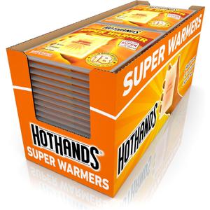 HotHands Body & Hand Super Warmers - Long Lasting Safe Natural Odorless Air Activated Warmers - Up to 18 Hours of Heat - 40 Individual Warmers, EXP 04/29