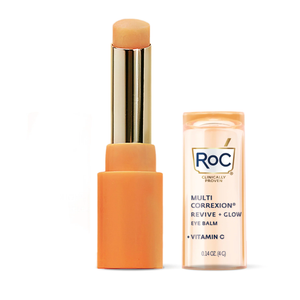 RoC Multi Correxion Revive + Glow Eye Balm with Vitamin C (0.14 oz) + Retinol Eye Cream Packette