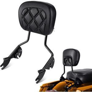 PBYMT Passenger Sissy Bar Backrest, Detachable Quick Release Backrest Sissy Bar Fit for Harley Davidson Touring Road Glide Road King Street Glide Electra Glide 2009-2024 (Black)