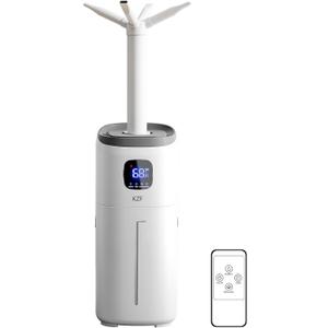 KZF 15L Humidifiers for Bedroom Large Room with a Spray Can - 2000 Sq.ft Coverage, 72Hrs Runtime, Top Fill, 26dB Quiet, 3 Mist Levels & Diffuser, Auto Shut-Off, Ready for Baby Nursery and Plants