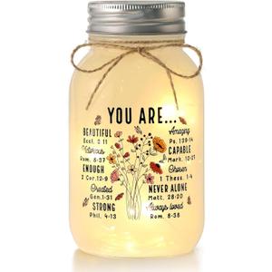Inspiring Birthday Gifts for Women – Mason Jar Night Lights with "You Are"