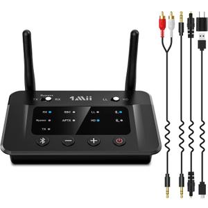 1Mii B03 Bluetooth 5.3 Transmitter Receiver for TV Home Stereo BT Headphones, aptX Low Latency & HD Bluetooth Audio Adapter, Splitter for Wired & Wireless, Optical RCA AUX 3.5mm Inputs/Outputs 1Mii B03 Bluetooth 5.3 Transmitter Receiver for TV Home Stereo BT Headphones, aptX Low Latency & HD Bluetooth Audio Adapter, Splitter for Wired & Wireless, Optical RCA AUX 3.5mm Inputs/Outputs