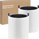 2-pack Blue Pure 511 Replacement Filter Compatible with Blueair Blue Pure 511 Air Purifier, Ture HEPA Filters and Activated Carbon Filter