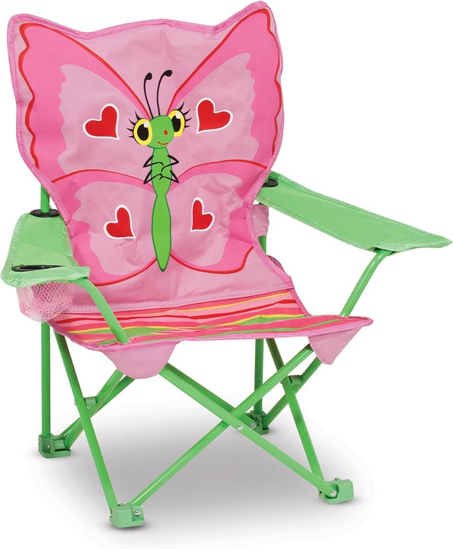Melissa & Doug Bella Butterfly Child's Outdoor Chair (Frustration-Free Packaging), 21.5 inches x 12.5 inches x 25 inches