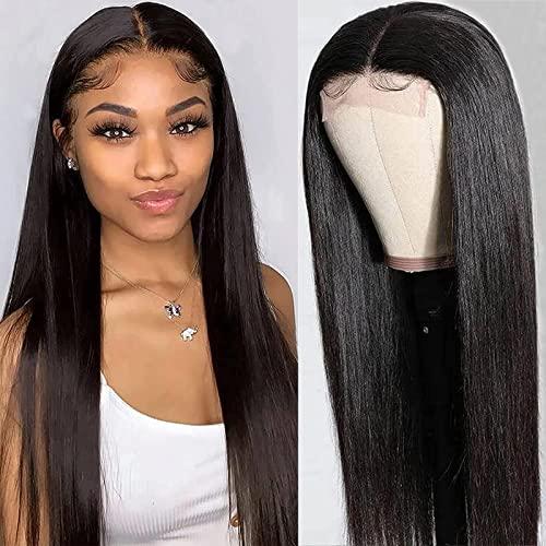 VTAOZI 30 Inch Straight Lace Front Wigs Human Hair 4x4 Lace Closure Wigs for Black Women 200 Density Wear and Go Glueless Wigs Human Hair