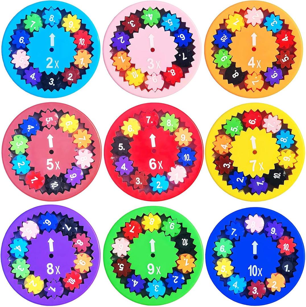 Math Fidget Spinners,Math manipulatives,Math Games for Kids 8-12,the Fidget Game, Multiplication Game Fidget Toys for Kids,Math Spinners for Kids(9pcs)