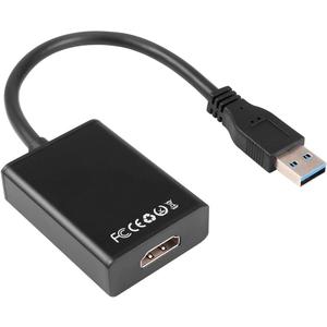 USB 3.0 to HDMI Video Adapter Cable Adapter with Audio Output Multiple Monitors Full HD 1080P Converter for Computer Laptop (Black)