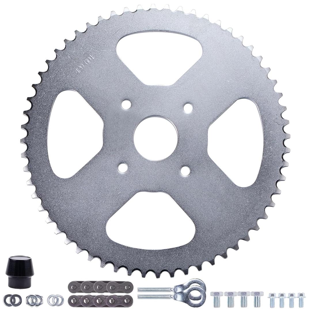60tooth Sprocket 40 41 420 Mini Bike Rear Drive Sprocket 40mm Bore for CT200U BT200X CT200U-EX Coleman Baja Warrior Heat Massimo MB165 MB200 196cc 200cc 6.5hp Powersports Mini Bike Parts