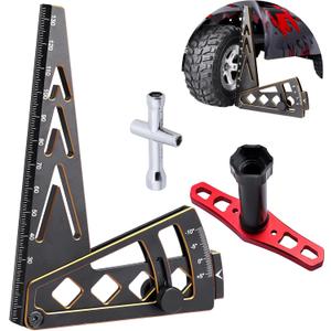 Aluminum Metal RC Car Camber Gauge Height Gauge Wheel Wrench for 1/8 1/10 Scale RC Truck Buggy On Road Touring Racing Drift Models