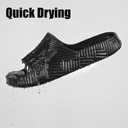 Weweya Slides for Women and Men - Bathroom Shower Shoes - Non Slip House Slippers - Lightweight Beach Sandals Size: 10 Women/8 Men