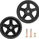 10 Inch Lawnmower wheels with Bolts, Lock Nuts Kit Fit for Most Standard push Lawn Mowers/Generator/Garden Tiller/Hand truck, 2 Pack