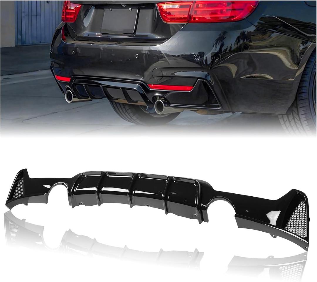 Rear Bumper Diffuser Compatible with 14-20 BMW 4 Series F32 F33 F36 MSport