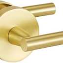 Lethato Gold Passage Door Handles, Closet Door Handles Gold,Brushed Gold Dummy Closet Handle, Door Handle Passage for Closet/Hallway(1 Pack)