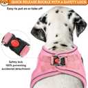 Dog Harness with Leash Set, No-Pull Step-in Reflective Pet Harness with 1 Leash Clips, Adjustable Soft Padded Easy Walk Dog Vest for Small Medium Large Dogs, Cats(Light Pink, XSmall)