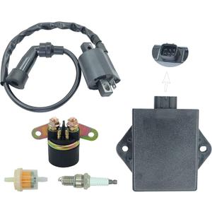 CDI Box Ignition Coil Fit for Arctic Cat 300 2X4 4X4 1998-2005, for Arctic Cat 250 2X4 4X4 1999-2005 with Ignition coil,spark plug&Starter Solenoid Relay