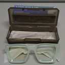 VISOONE Enhanced Version Rectangle Chic Preppy Look Blue Light Blocking Glasses for Women Men RIVER-LIGHTER (Mint Coctail Green)