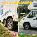 4Pack Tire Saver Ramps for Flat Spot and Flat Tire Prevention Tire Cradles Set with Interlock Design Plastic Car Ramps with Storage Carrying Bag for RV,Trailer,Truck