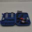 23PCS Handheld Vacuum Pump Tester Brake Bleeder Kit Brake System Bleeding Tools with Adapters and 2 Reservoir Bottles Automotive Brake for Car Truck Motorcycle (Blue)