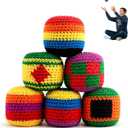 Hacky Footbag Sack Set Soft Kick Sack Balls for Adults & Beginners Durable Juggling & Outdoor Game Portable Fun for Beach, Camping, Backyard & Summer Party