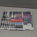 41-Piece Premium 1/4" Drive Magnetic Impact Nut Driver Set Metric & SAE Standard & Deep with Socket Adapters, 2-in-1 Ratchet Wrench, Wing Nut Driver, Universal Sockets, Quick Release Bit Holder