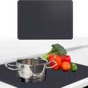 Silicone Stove Top Covers for Electric Stove, Multipurpose Heat Resistant Glass Cooktop Cover Prevents Scratching Kitchen Glass Top Stove Cover Cooktop Protector 27.95 x 19.7 inch (Black)