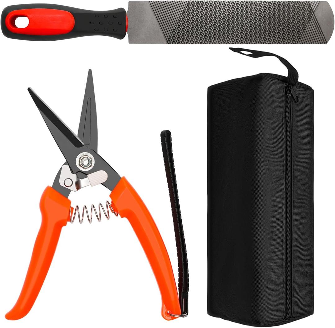 Goat Hoof Trimming Shears, 8Inch Double-Sided File/Goat Hoof Trimmer for Sheep/Storage Bag