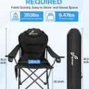 Sportneer Folding Camping Chair: 24'' Extra Wide 3 Adjustable Angle Collapsible Chairs with Cup Holder & Carry Bag - Oversized Heavy Duty Padded Outdoor Chair for Camping Yard Fishing, Support 353lbs, 18.1"x20"x41"