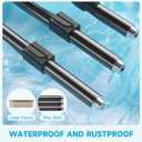 Corner Shower Caddy Tension Pole, 4-Tier Adjustable Rustproof Inside Shower Organizer, Quick Installation Adhesive Bathroom Shower Shelves, No Drilling Shelves for Bathroom Storage