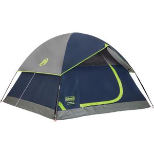 Coleman Sundome Camping Tent with Rainfly, 2 Person Tent Sets Up in 10 Mins, Weatherproof Shelter for Camping, Festivals, Backyard, Sleepovers, & More, Navy Blue