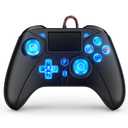 Compatible with PS5 Controller, Wired Controller for Playstation 5/PS4/PC, Gaming Controllers, Gamepad with Dual Vibration 6-axis Gyroscope Support Turbo Macro Multi Touch Pad 3.5mm Audio Jack