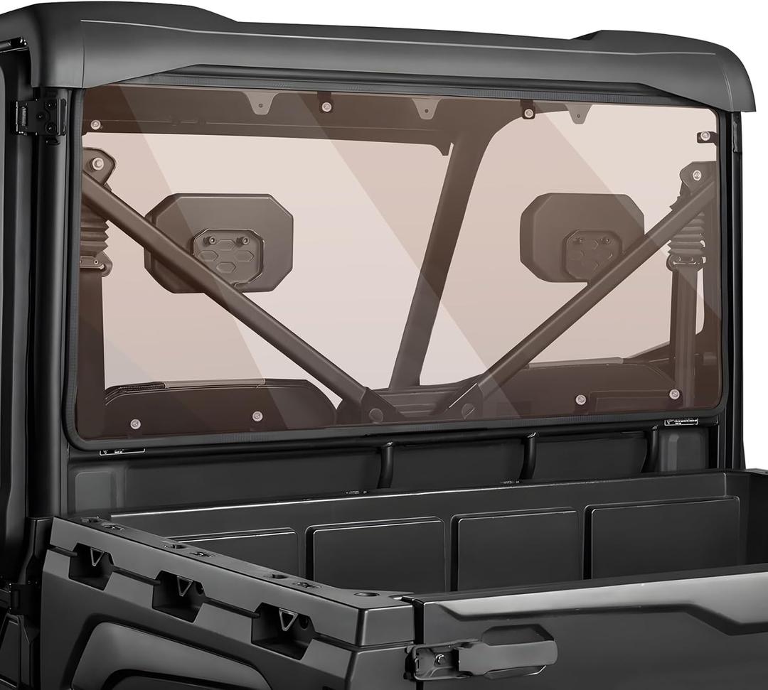 StarknightMT Uforce 600 Rear Windshield UTV Tinted Back Window Compatible With 2021+ CFMOTO UForce 600 Back Windshield Clear Windscreen 250 Time Stronger Than Glass