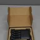 Amazon Basics 4-Bay Battery Charger for AA & AAA Rechargeable Batteries with Pre-Charged AA NiMh Batteries, LED Operation, Type A (American) Plug, 4 Count, Black