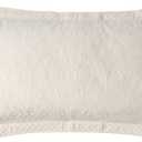 King Charles Modern Farmhouse Floral Matelasse Decorative Pillowcase, 100% Cotton Breathable Bedding, King Sham (20" x 36"), Ivory