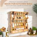 Byers Choice TX Pine Wooden Spice Rack Organizer for Countertop with Rounded Corners and Ample Storage Space – Freestanding Spice Jar Rack with Drawers for Kitchen Pantry, Apothecary